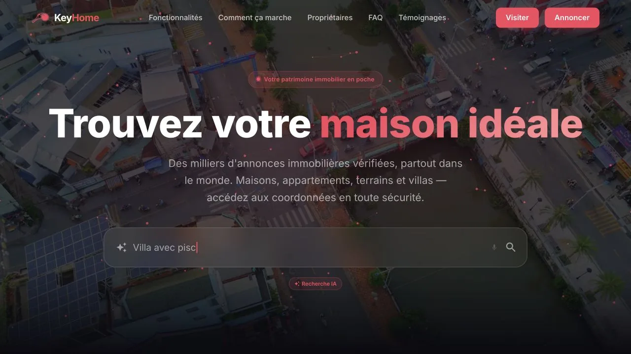 Website screenshot — KeyHome